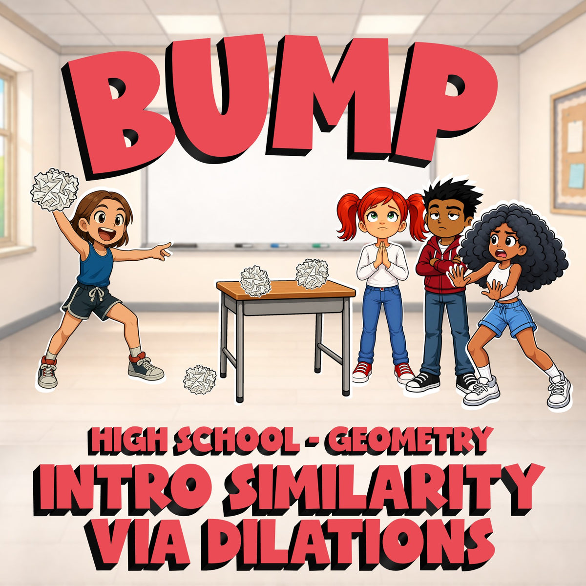 Intro Similarity via Dilations BUMP Math Game - No Prep Geometry Review Activity