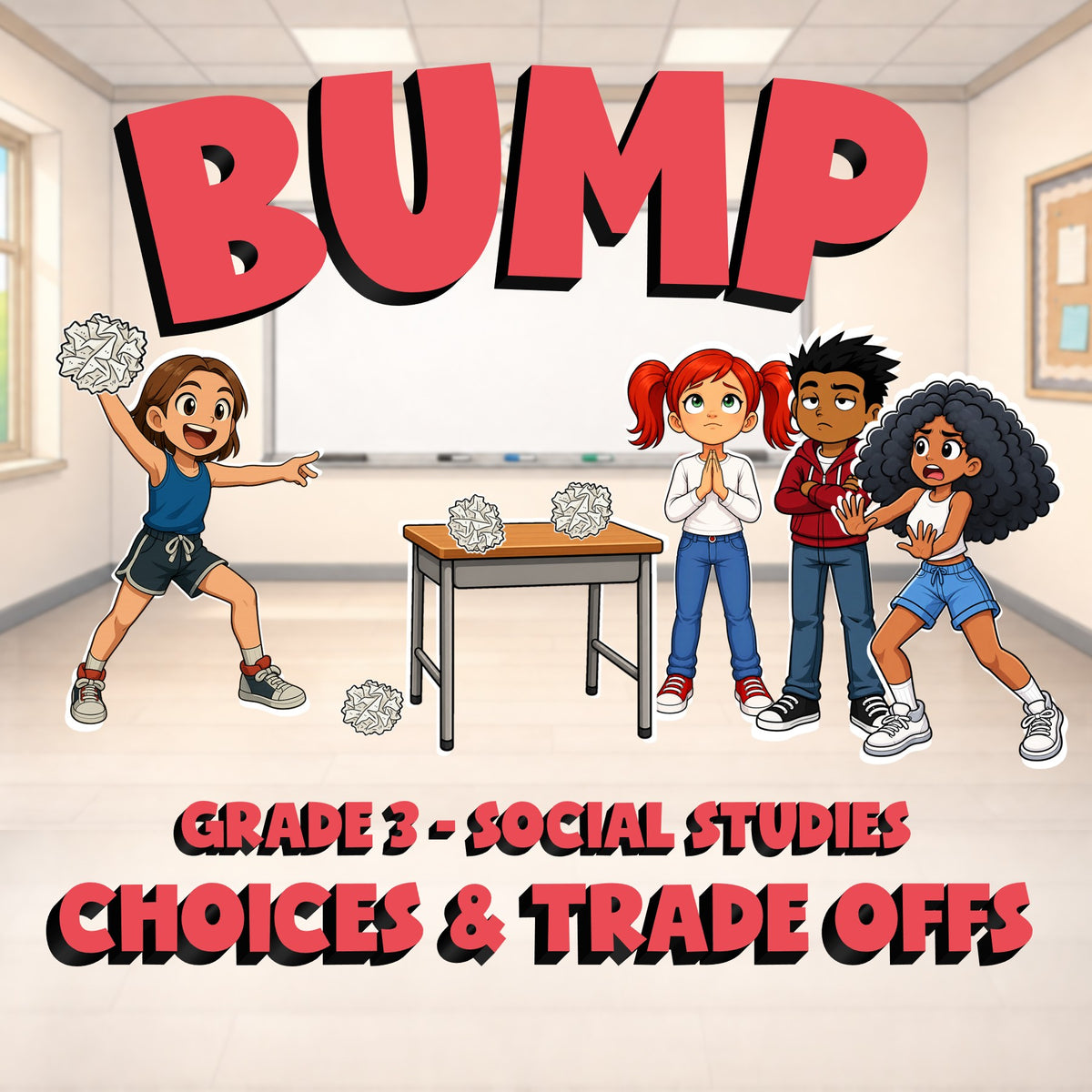 Choices & Trade Offs BUMP Socials Game - No Prep Grade 3 Review Activity