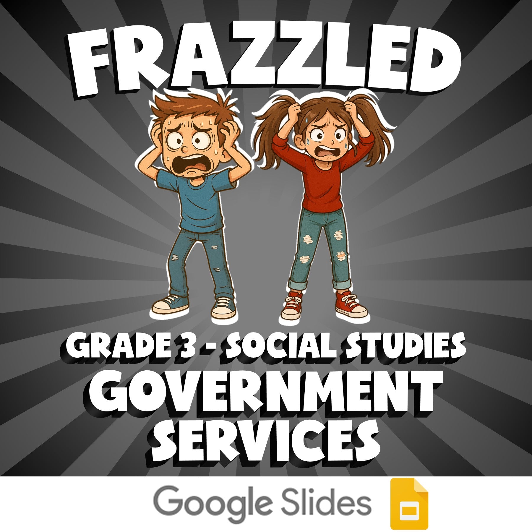 Government Services FRAZZLED Socials Game - No Prep Grade 3 Review Activity