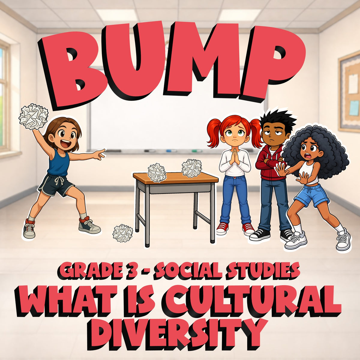 What Is Cultural Diversity BUMP Socials Game - No Prep Grade 3 Review Activity