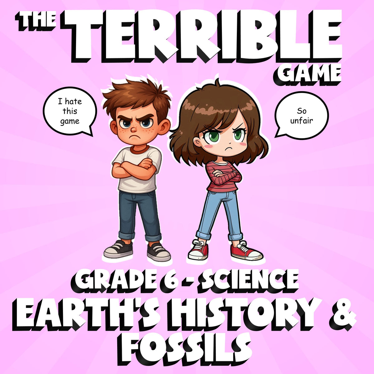 Earth's History & Fossils THE TERRIBLE GAME - No Prep Grade 6 Science Review