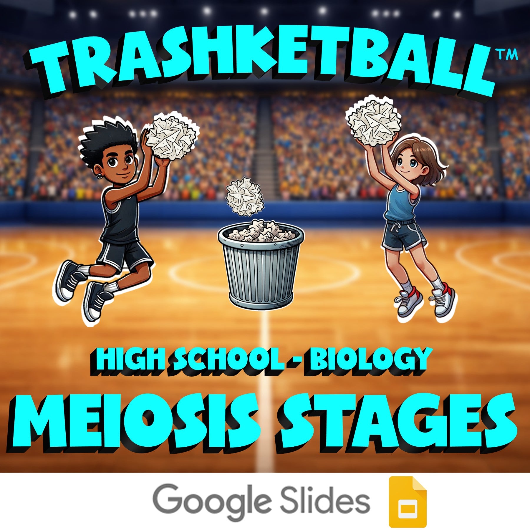 Meiosis Stages TRASHKETBALL Science Game - No Prep Biology Review Activity