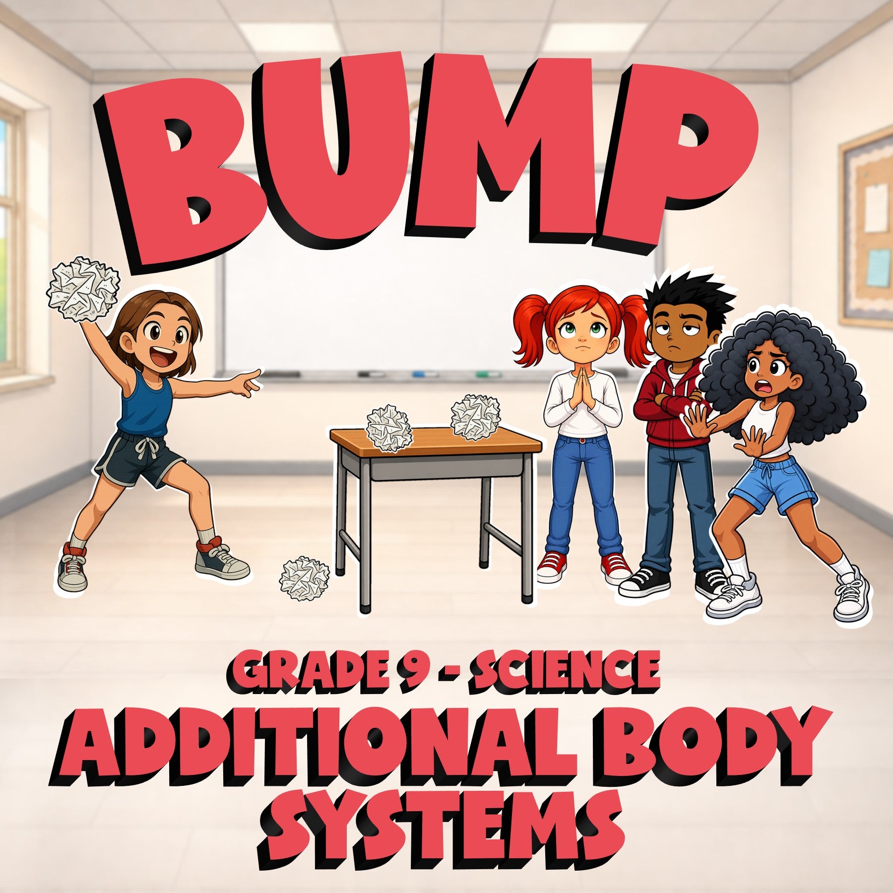 Additional Body Systems BUMP Science Game - No Prep Grade 9 Review Activity