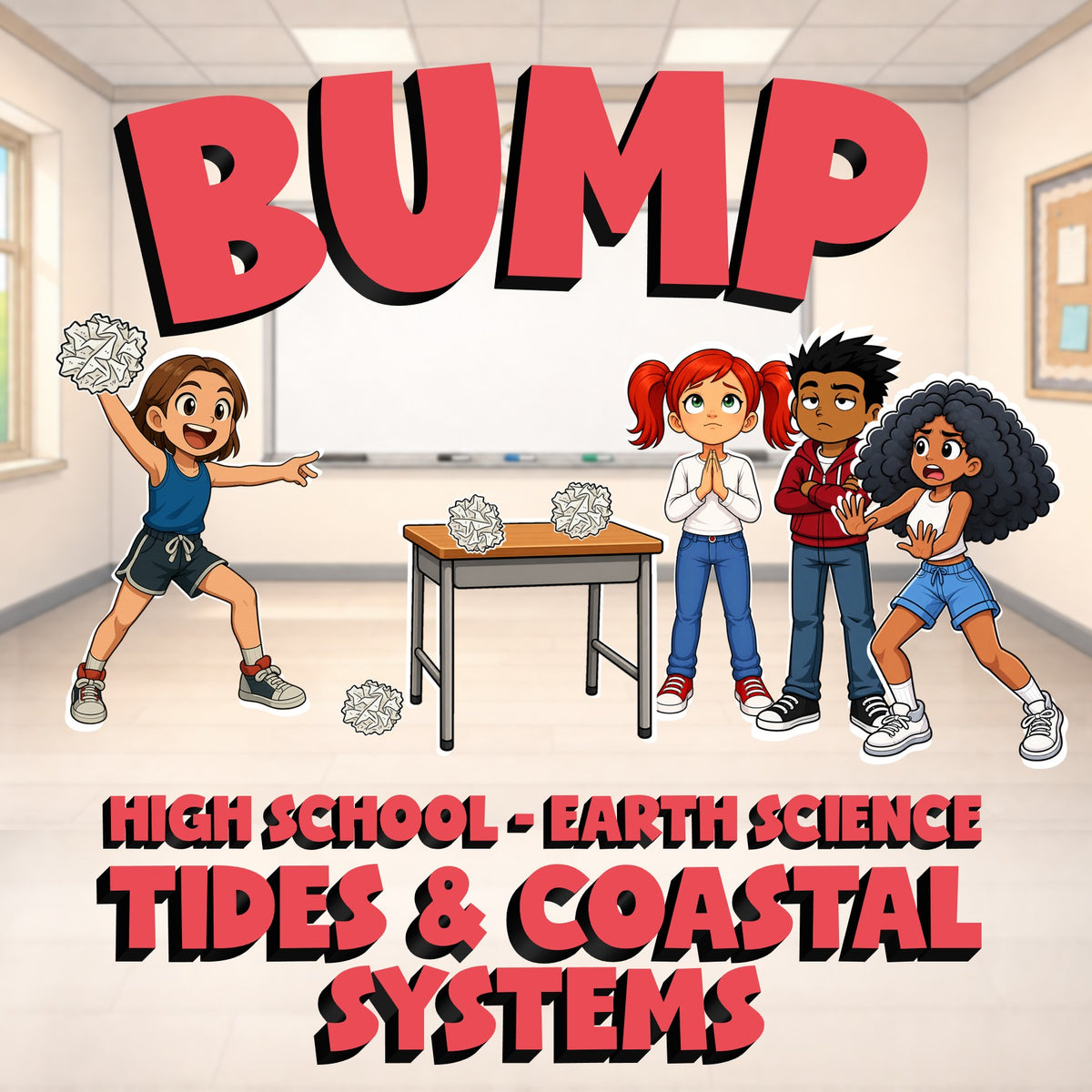 Tides & Coastal Systems BUMP Game - No Prep Earth Science Review Activity