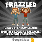 Identify Logical Fallacies or Weak Reasoning FRAZZLED ELA Game - No Prep Grade 8