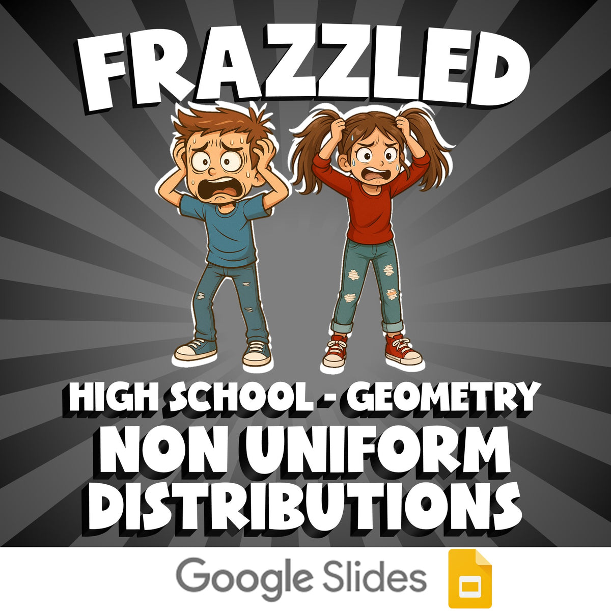 Non Uniform Distributions FRAZZLED Math Game - No Prep Geometry Review Activity