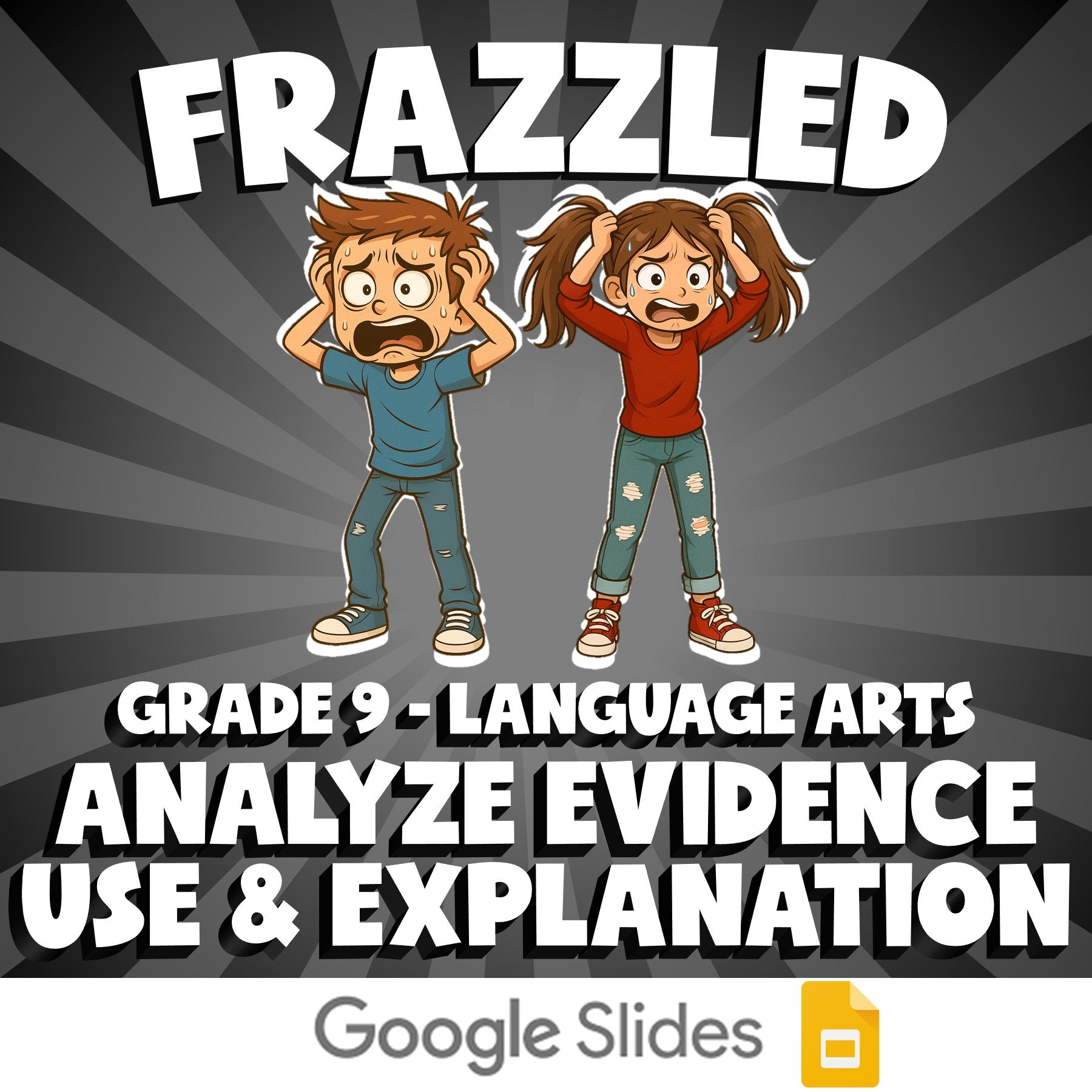 Analyze Evidence Use & Explanation FRAZZLED ELA Game - No Prep Grade 9 Review