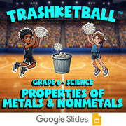 Properties of Metals & Nonmetals TRASHKETBALL Science Game - No Prep Grade 6