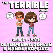 Determining Domain & Range from Sets THE TERRIBLE GAME - Grade 9 Math Review