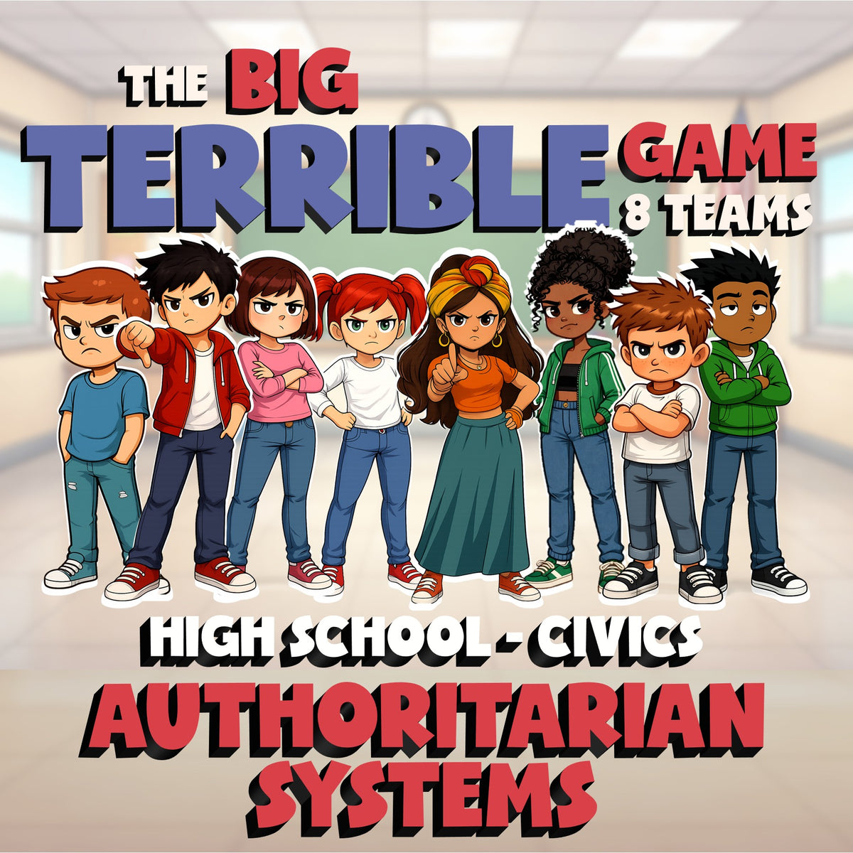 Authoritarian Systems BIG TERRIBLE GAME - No Prep Civics Review Activity