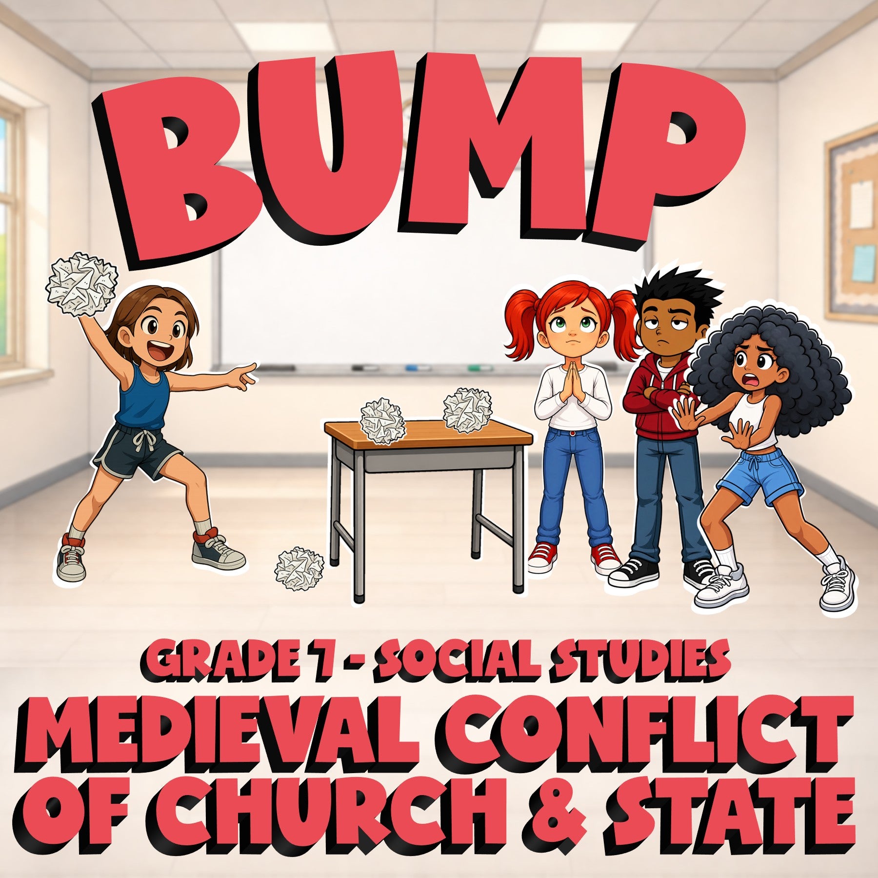 Medieval Conflict of Church & State BUMP Socials Game - No Prep Grade 7 Review