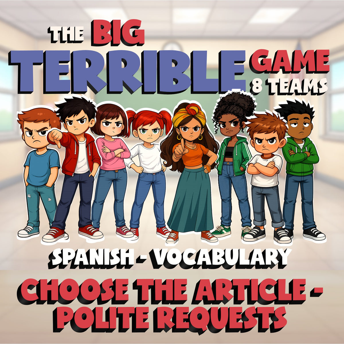 Choose The Article - Polite Requests BIG TERRIBLE GAME - Spanish Exercise