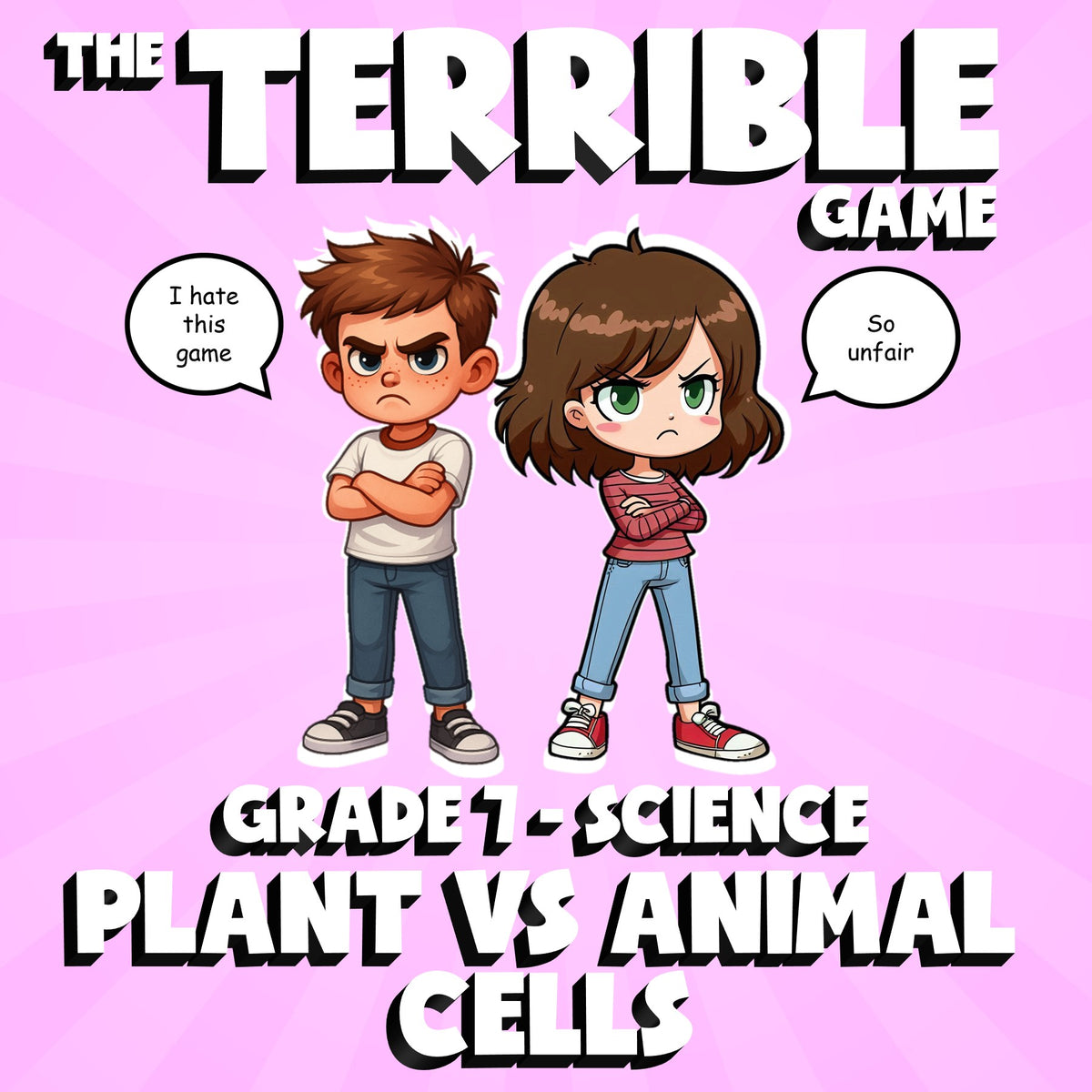 Plant vs Animal Cells THE TERRIBLE GAME - No Prep Grade 7 Science Review