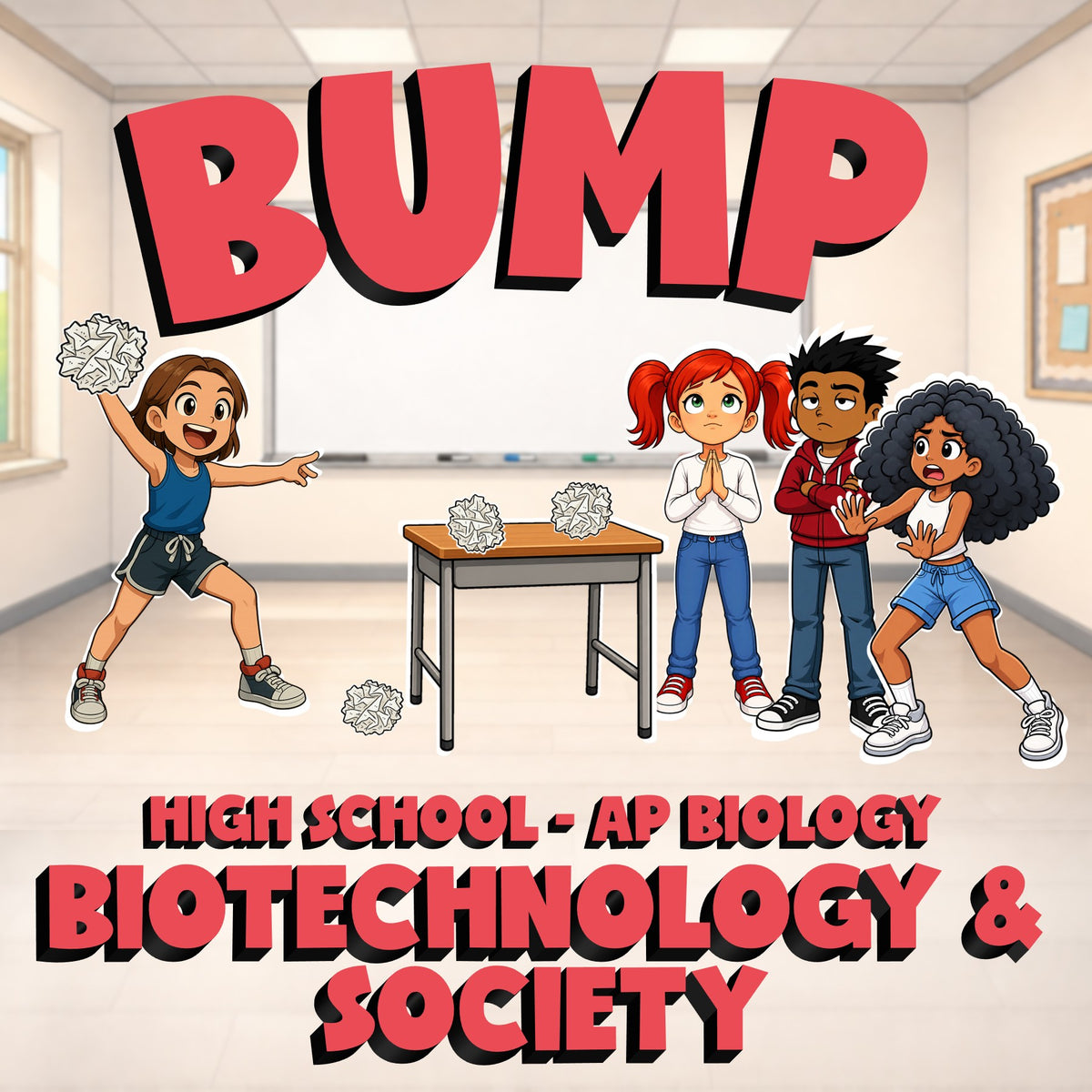 Biotechnology & Society BUMP Science Game - No Prep AP Biology Review Activity