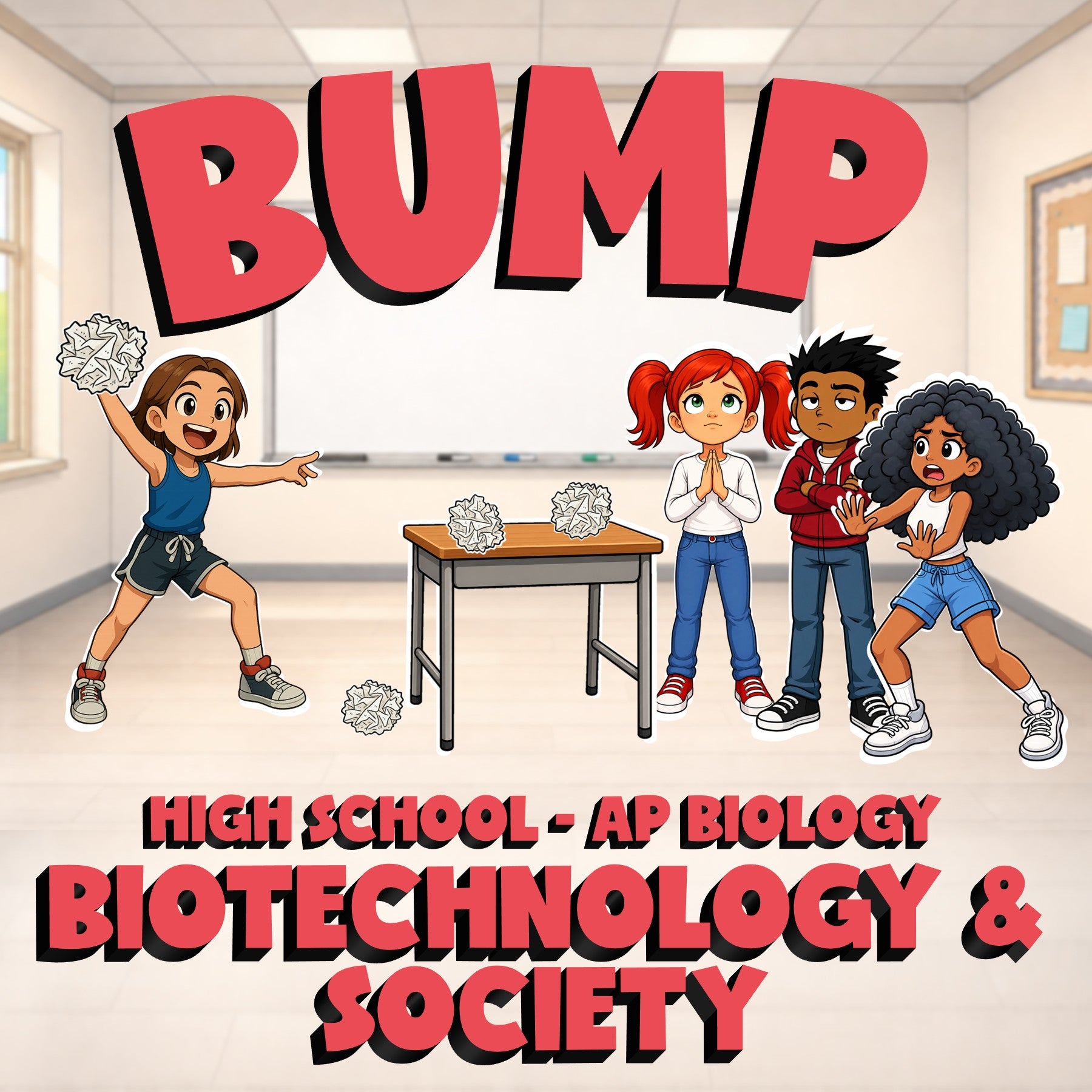 Biotechnology & Society BUMP Science Game - No Prep AP Biology Review Activity