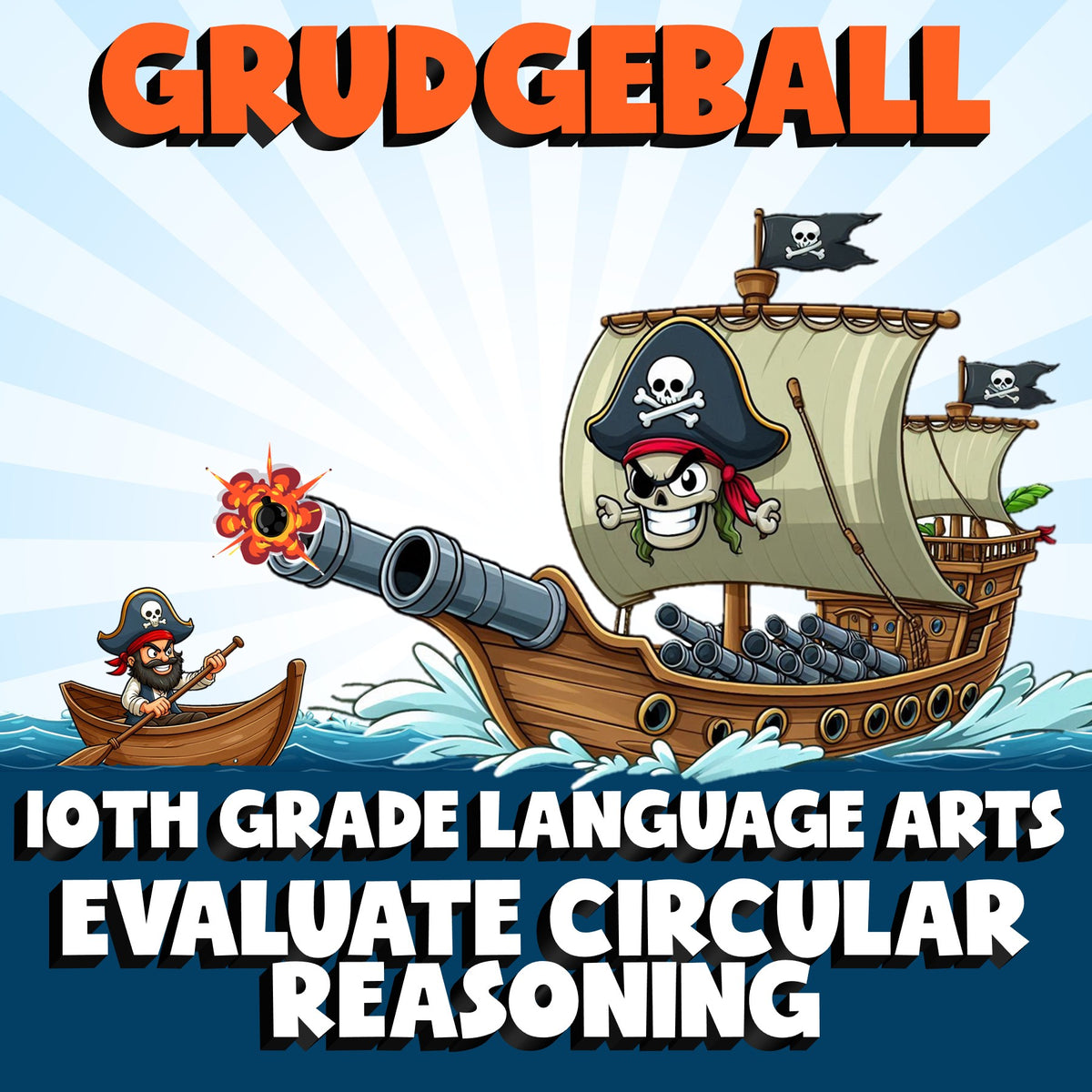 Evaluate Circular Reasoning GRUDGEBALL ELA Game - No Prep Grade 10 Review