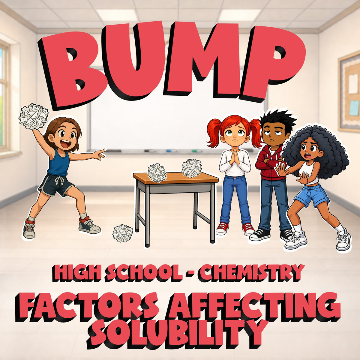 Factors Affecting Solubility BUMP Science Game - No Prep Chemistry Review
