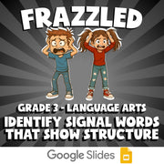 Identify Signal Words That Show Structure FRAZZLED ELA Game - No Prep Grade 3