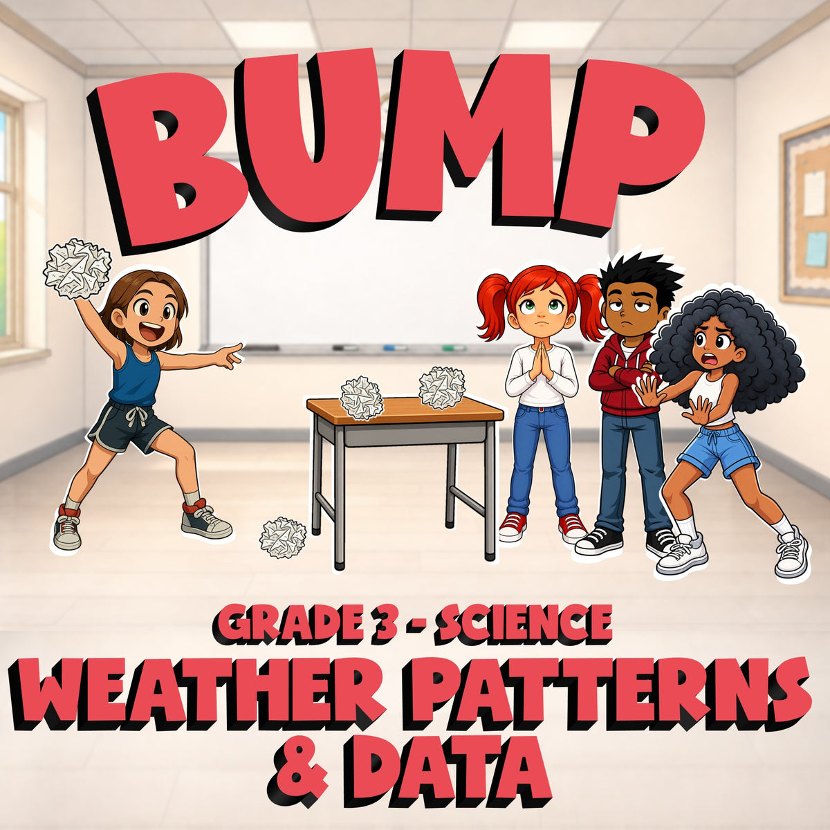 Weather Patterns & Data BUMP Science Game - No Prep Grade 3 Review Activity