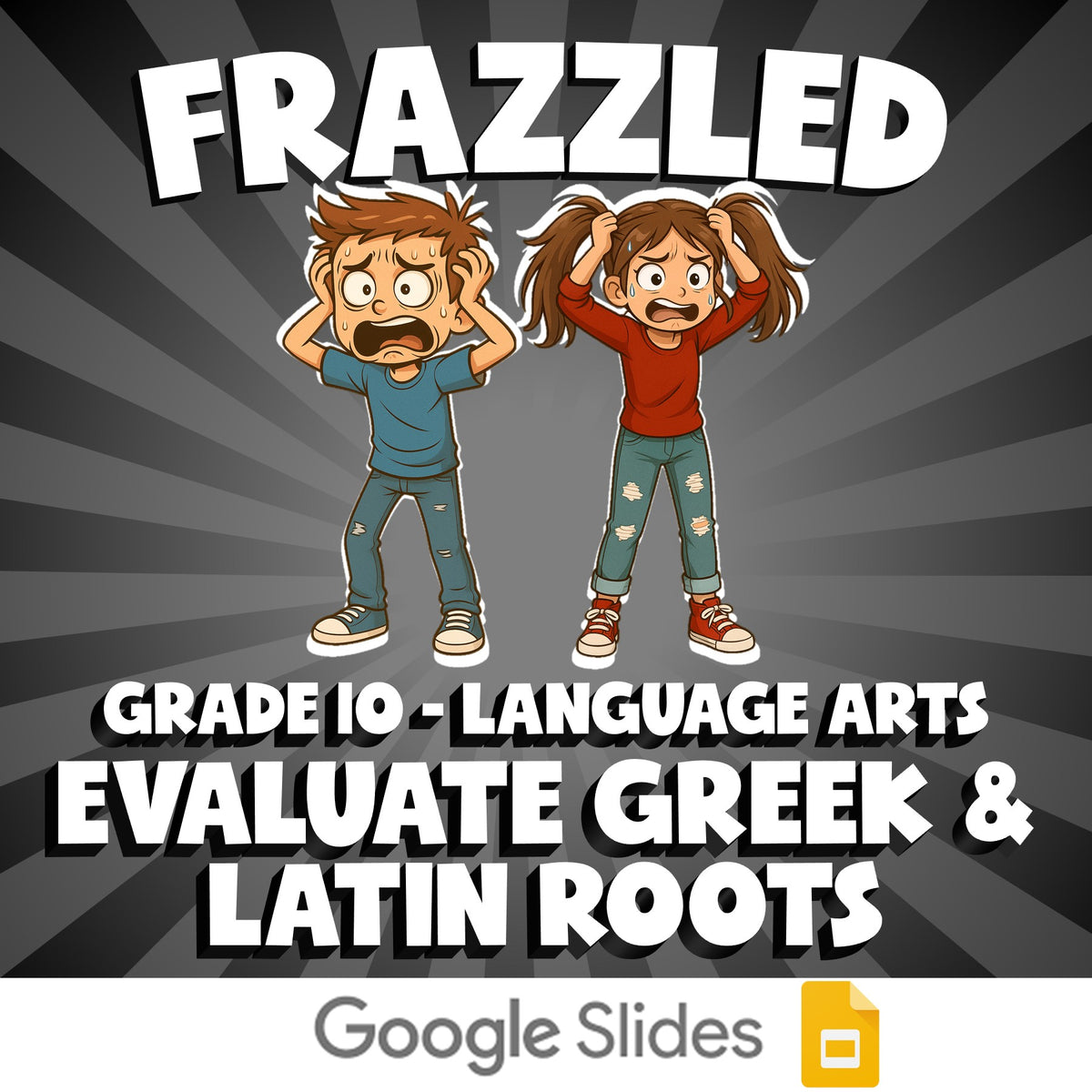 Evaluate Greek & Latin Roots FRAZZLED ELA Game - No Prep Grade 10 Review