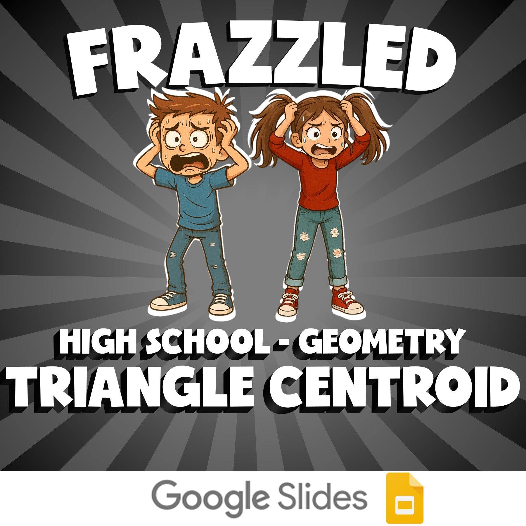Triangle Centroid FRAZZLED Math Game - No Prep Geometry Review Activity