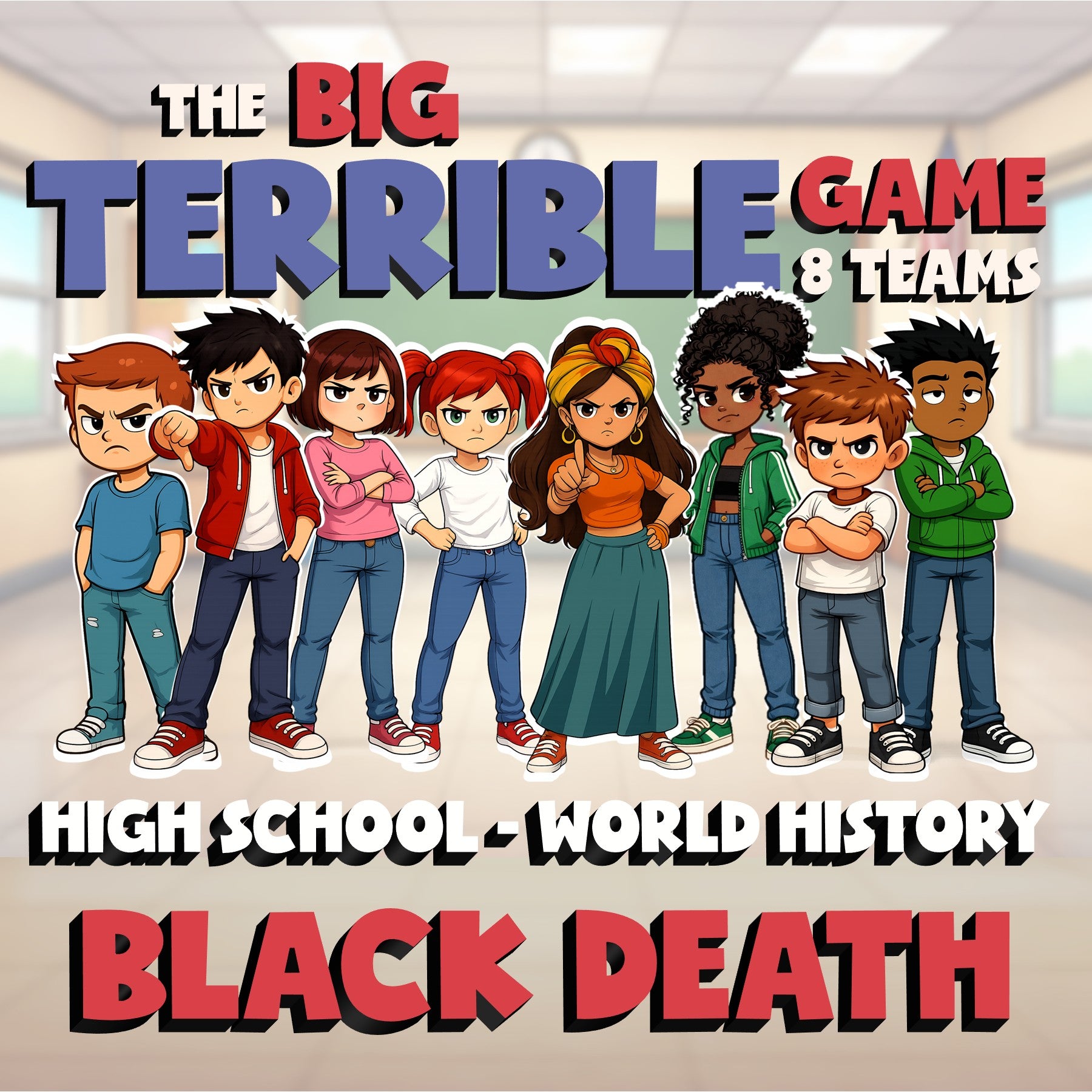 Black Death BIG TERRIBLE GAME - No Prep World History Review Activity