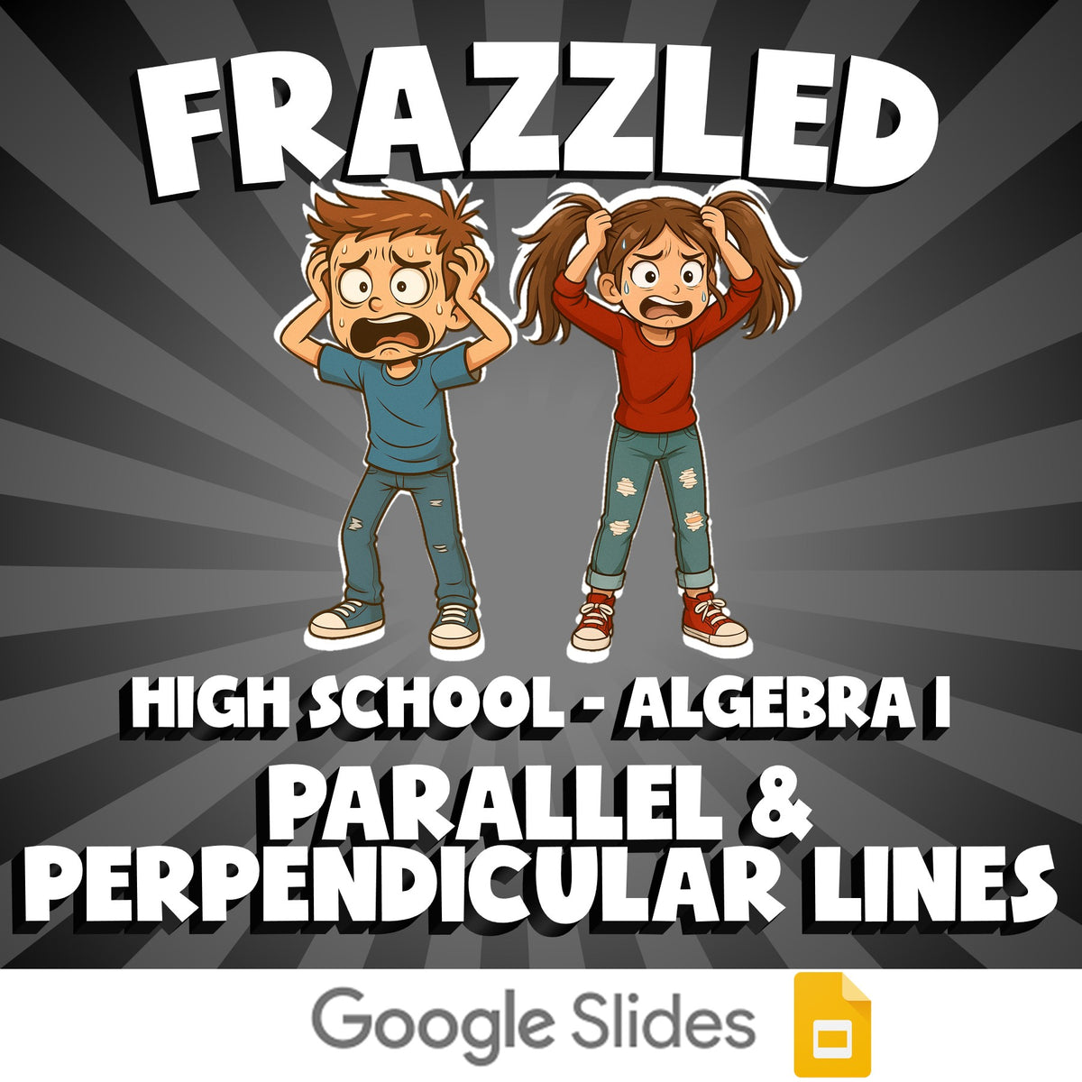Parallel & Perpendicular Lines FRAZZLED Math Game - No Prep Algebra 1 Review
