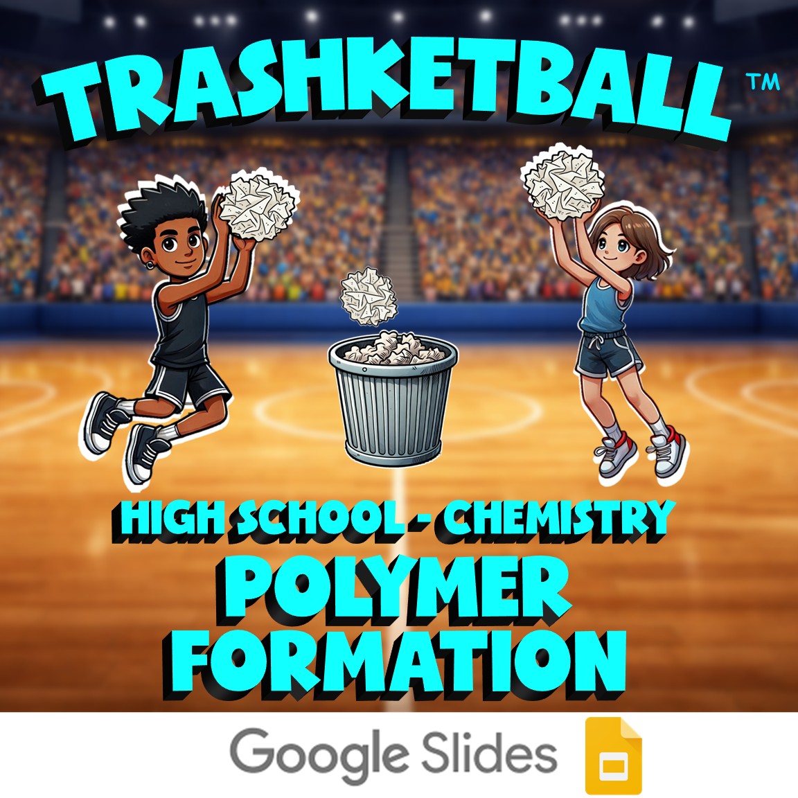 Polymer Formation TRASHKETBALL Science Game - No Prep Chemistry Review Activity
