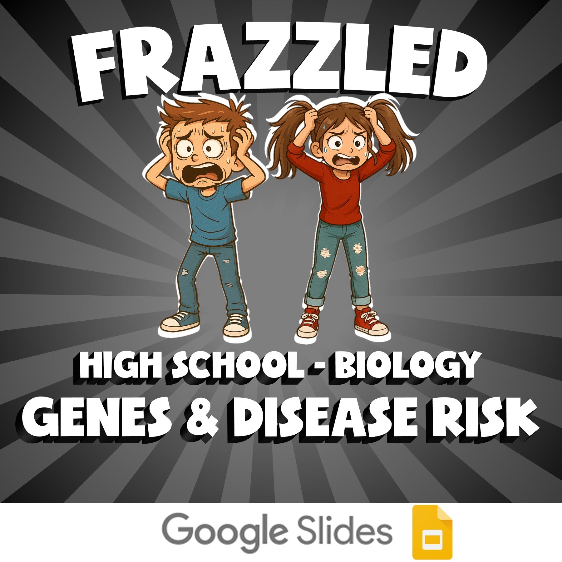 Genes & Disease Risk FRAZZLED Science Game - No Prep Biology Review Activity
