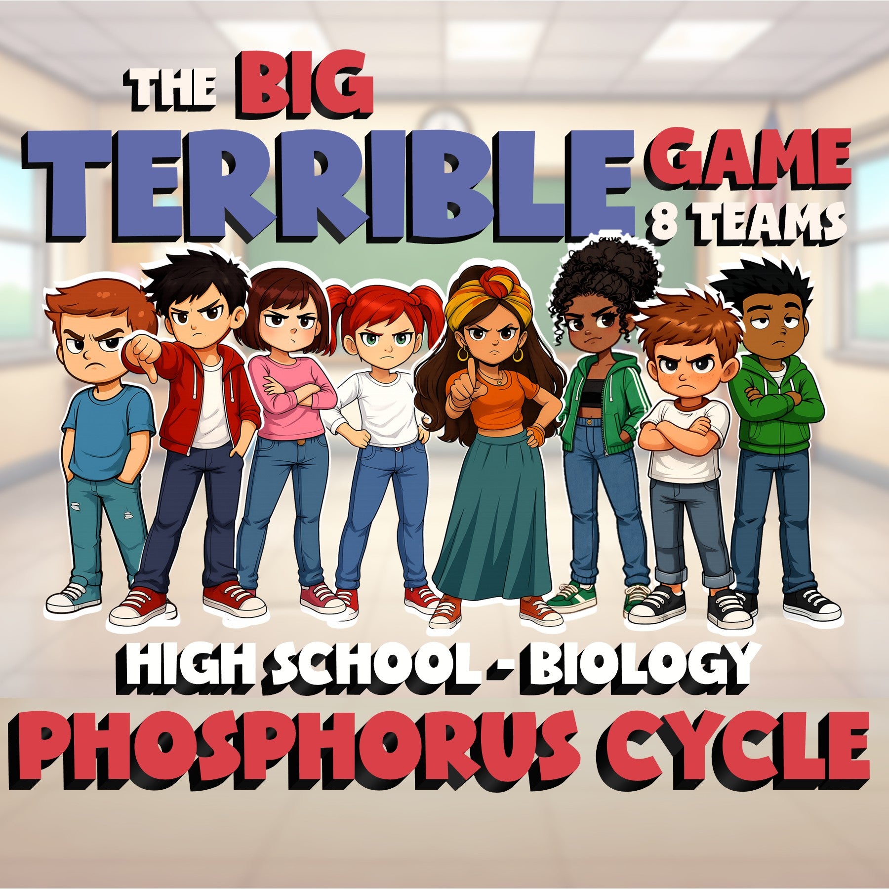 Phosphorus Cycle BIG TERRIBLE GAME - No Prep Biology Science Review Activity