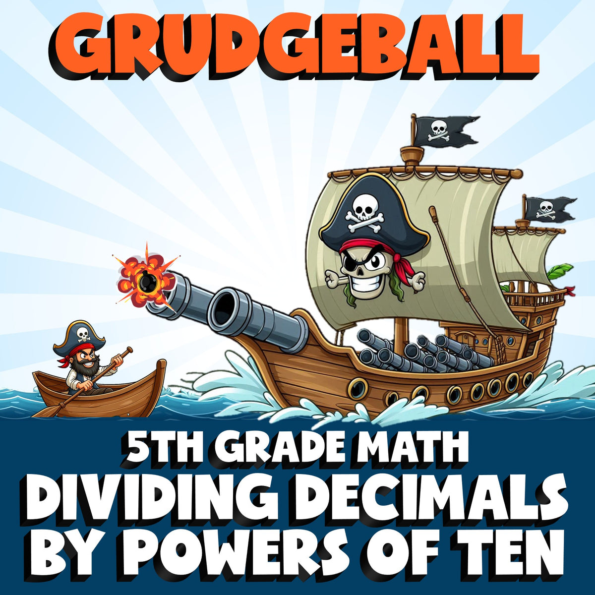 Dividing Decimals by Powers of Ten GRUDGEBALL Math Game - No Prep Grade 5 Review