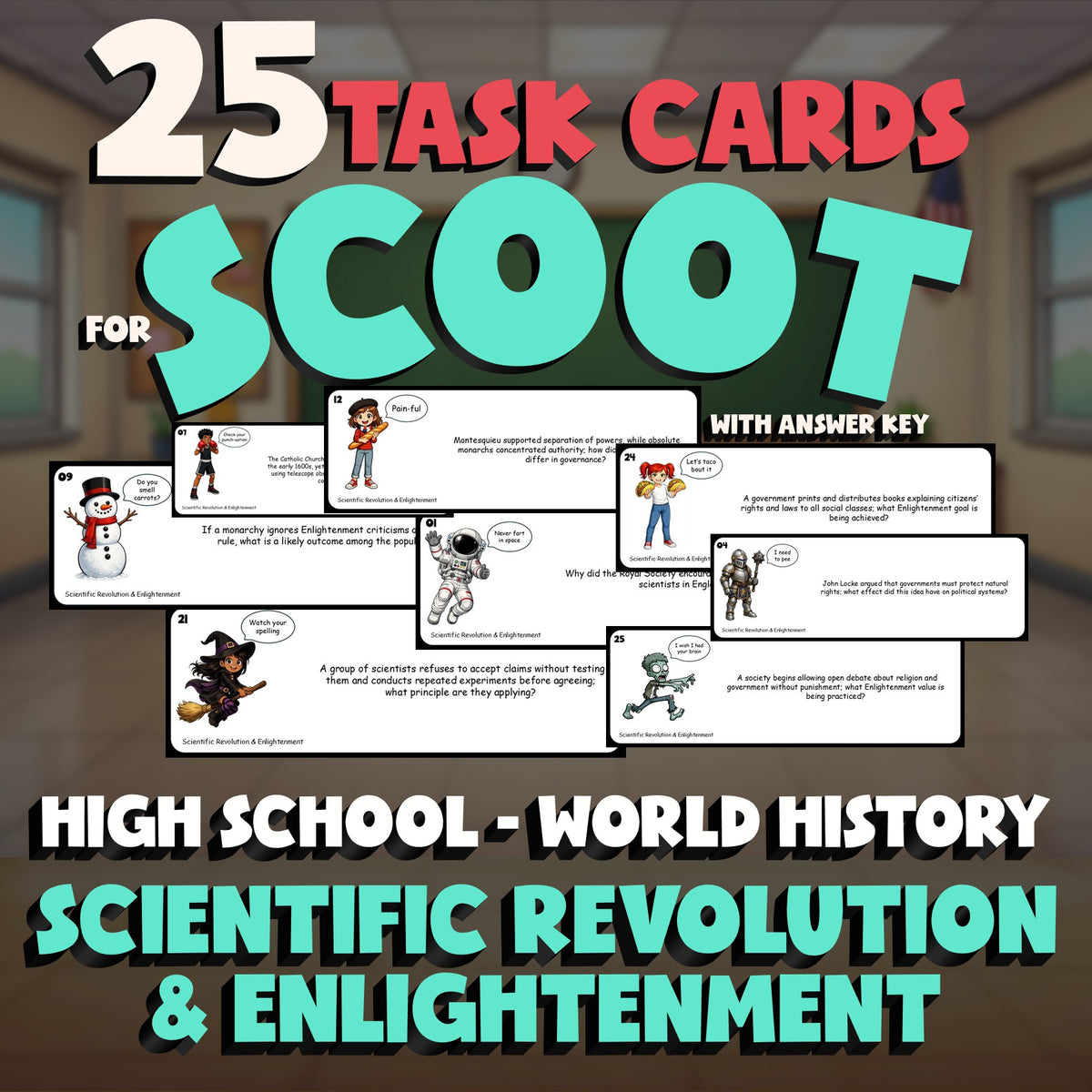 Scientific Revolution & Enlightenment SCOOT TASK CARDS Game - World History