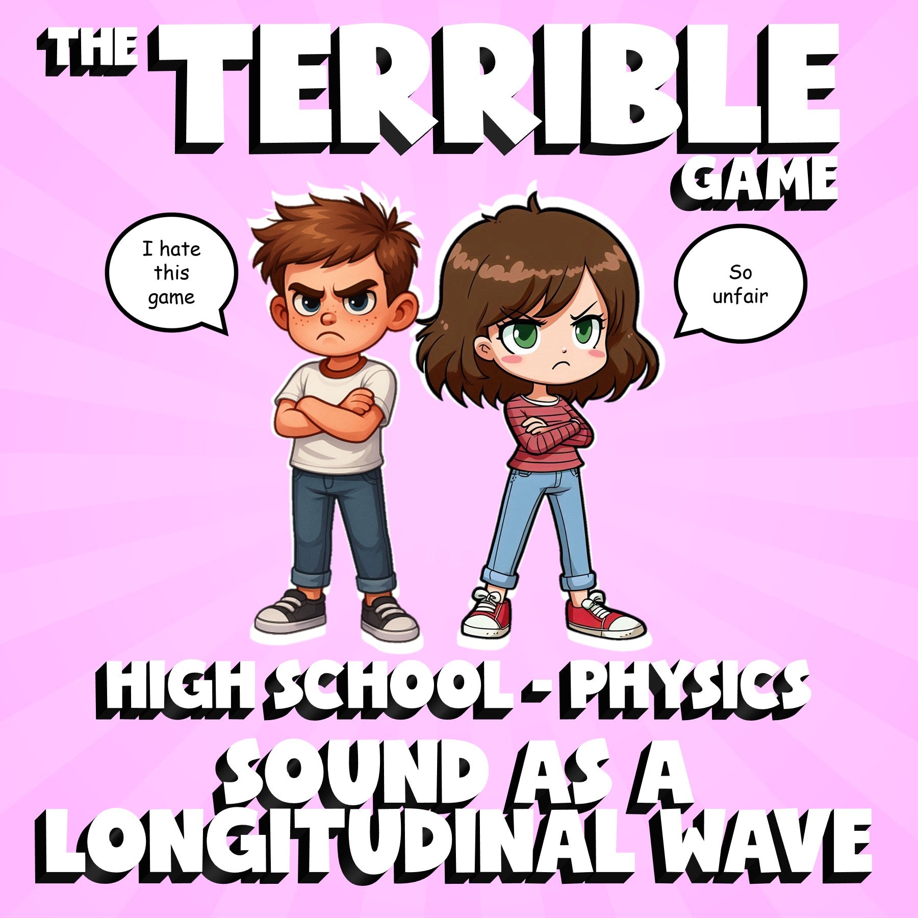 Sound as a Longitudinal Wave THE TERRIBLE GAME - No Prep Physics Science Review