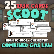 Combined Gas Law SCOOT TASK CARDS Science Game - No Prep Chemistry Review