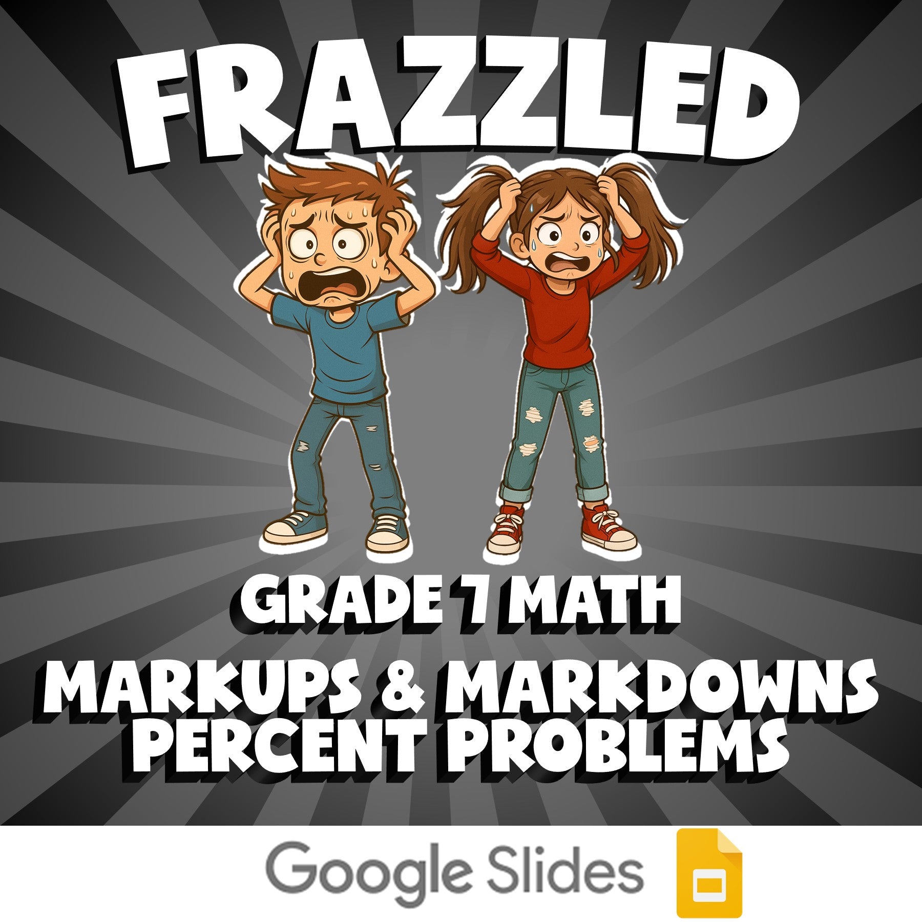 Markups & Markdowns Percent Problems FRAZZLED Math Game - No Prep Grade 7 Review