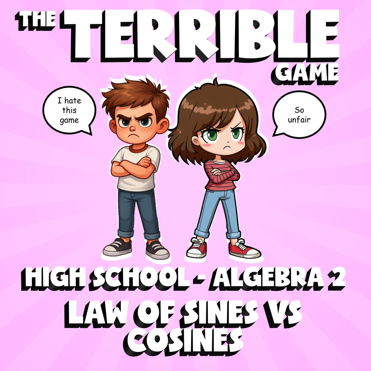 Law of Sines vs Cosines THE TERRIBLE GAME - No Prep Algebra 2 Math Review