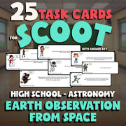 Earth Observation from Space SCOOT TASK CARDS Science Game - No Prep Astronomy