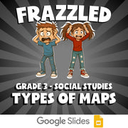Types of Maps FRAZZLED Socials Game - No Prep Grade 3 Review Activity