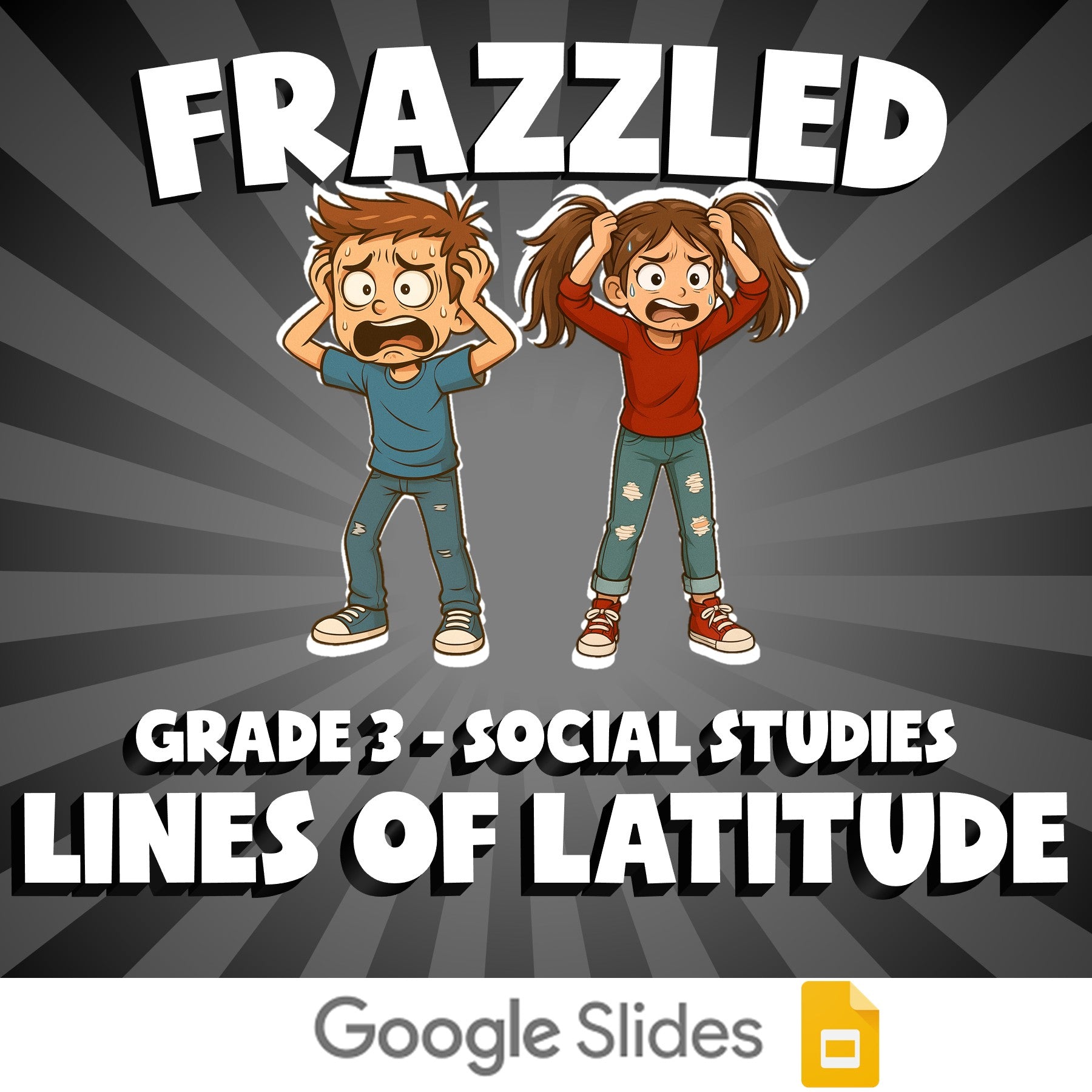 Lines of Latitude FRAZZLED Socials Game - No Prep Grade 3 Review Activity