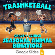Seasonal Animal Behaviors TRASHKETBALL Science Game - No Prep Grade 4 Review
