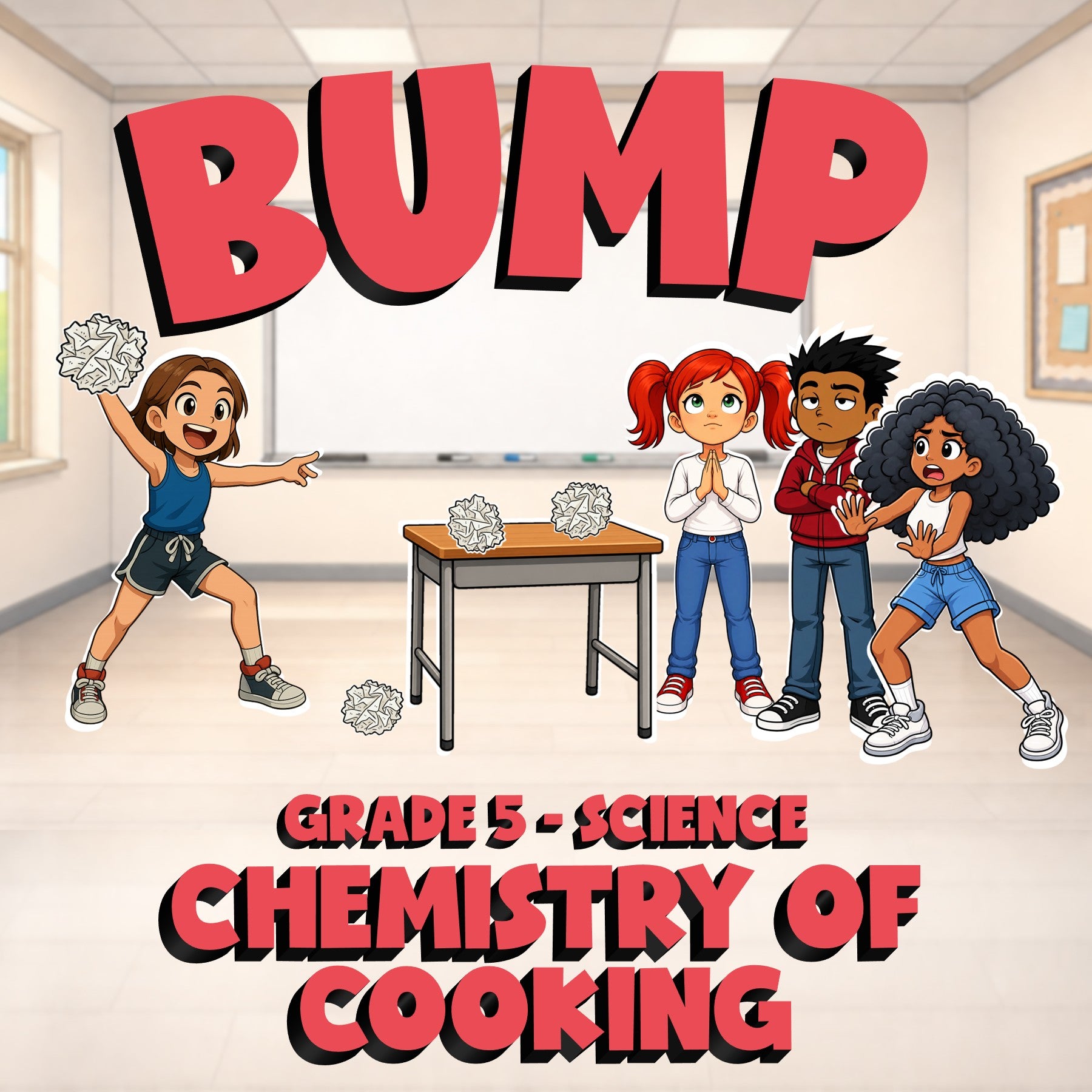 Chemistry of Cooking BUMP Science Game - No Prep Grade 5 Review Activity