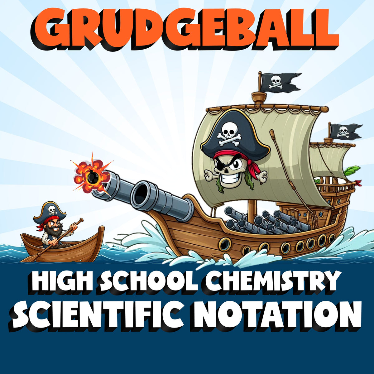 Scientific Notation GRUDGEBALL Science Game - No Prep Chemistry Review Activity