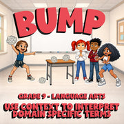 Use Context to Interpret Domain Specific Terms BUMP ELA Game - No Prep Grade 9
