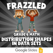 Distribution Shapes in Data Sets FRAZZLED Math Game - No Prep Grade 6 Review