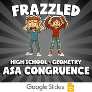 ASA Congruence FRAZZLED Math Game - No Prep Geometry Review Activity
