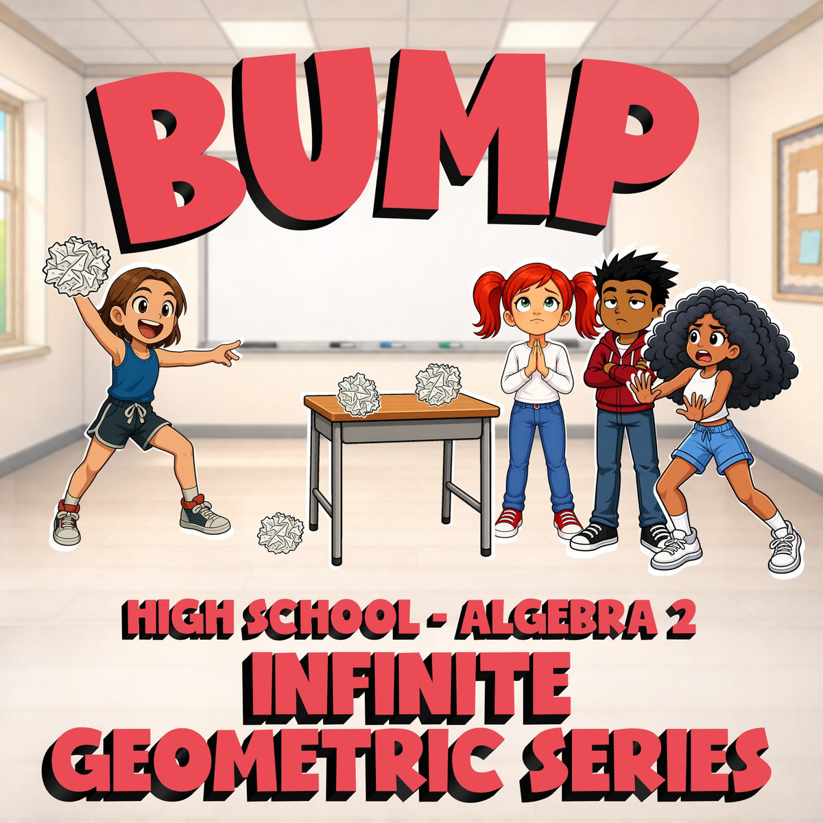 Infinite Geometric Series BUMP Math Game - No Prep Algebra 2 Review Activity