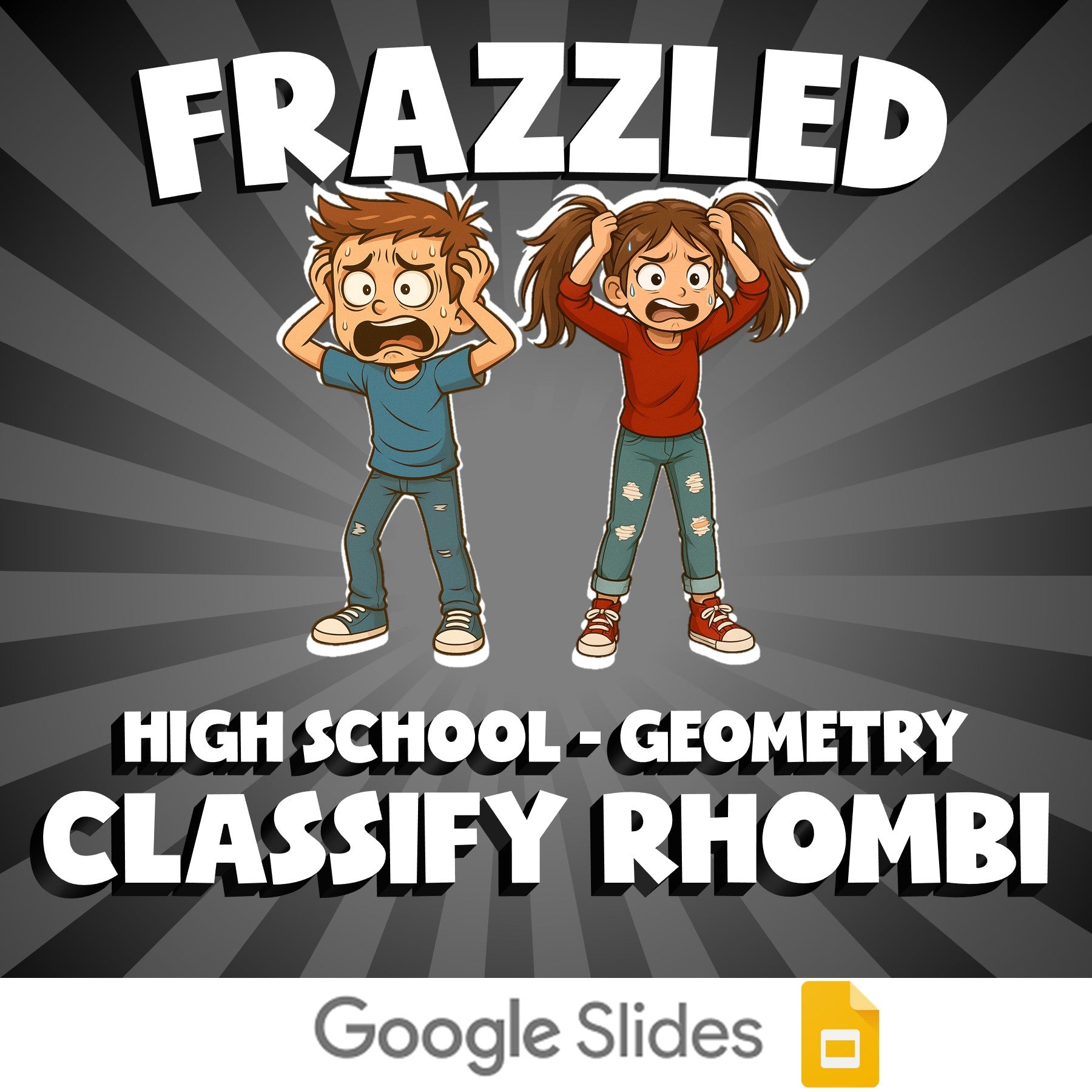 Classify Rhombi FRAZZLED Math Game - No Prep Geometry Review Activity