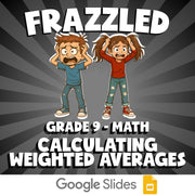 Calculating Weighted Averages FRAZZLED Math Game - No Prep Grade 9 Review
