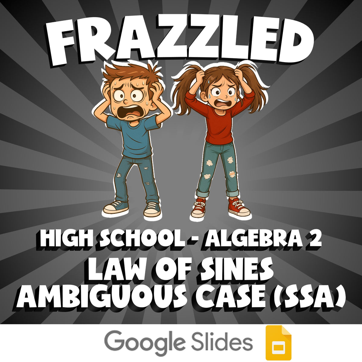 Law of Sines Ambiguous Case (SSA) FRAZZLED Math Game - No Prep Algebra 2 Review