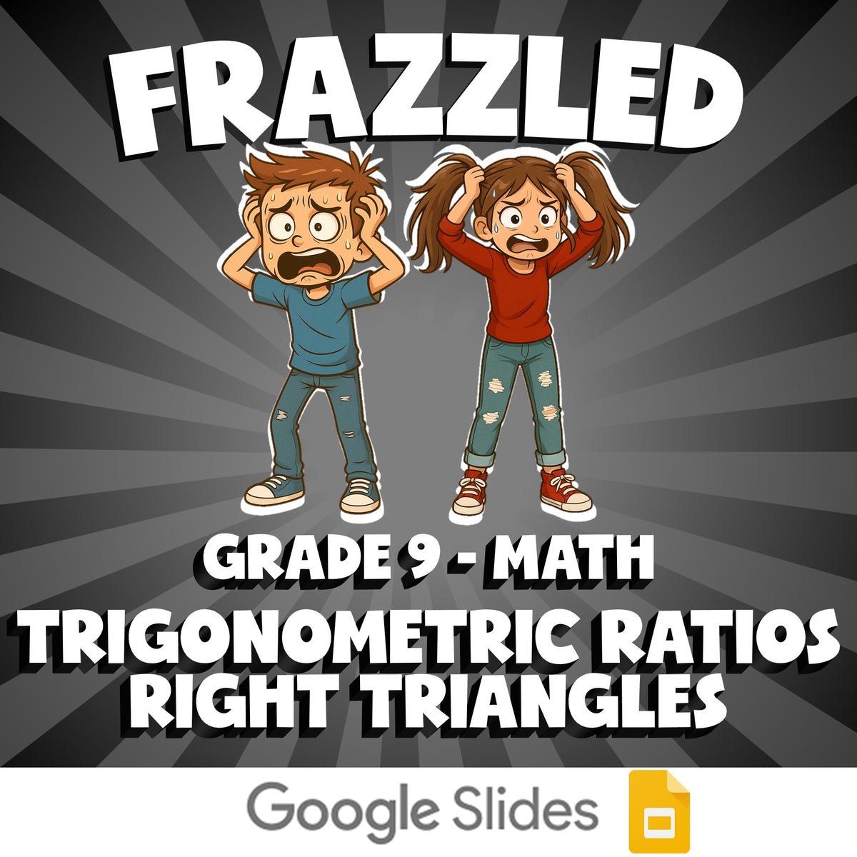 Trigonometric Ratios Right Triangles FRAZZLED Math Game - No Prep Grade 9 Review